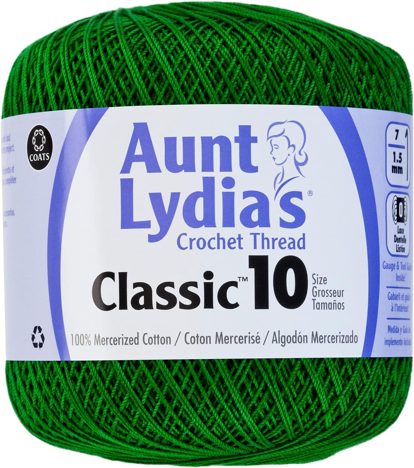 ODDITIES AUNT LYDIA CRO COTTN 23549806, Myrtle Green, Multipack Of 6