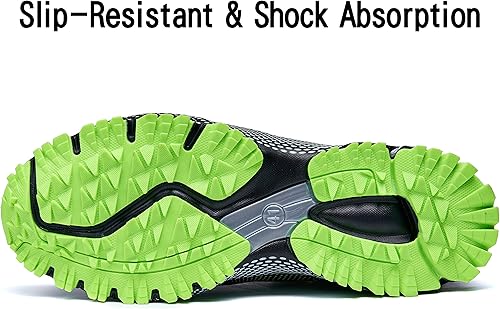 Miniatura 4 de Zapatos de punta de acero para hombre, ligeros, con puntera de acero, cómodos, a prueba de pinchazos, zapatos de seguridad antideslizantes e