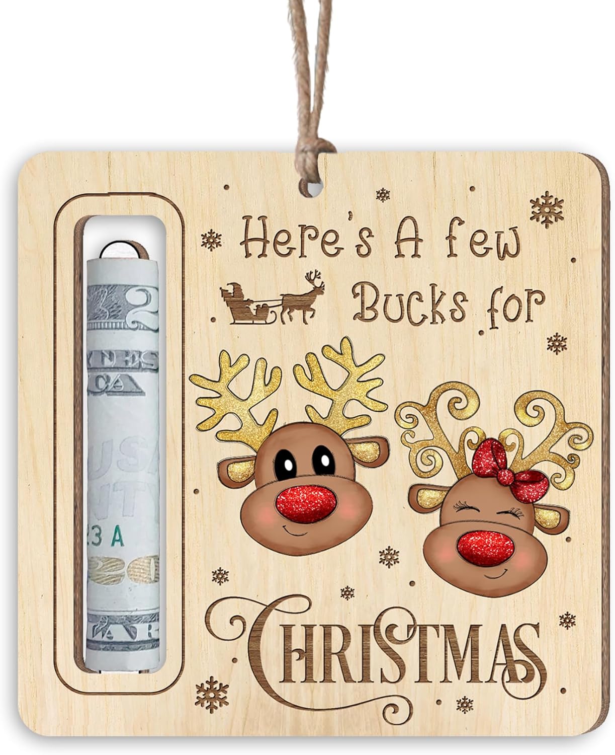 CustomizeAF Christmas Money Holder Ornaments for Gifting