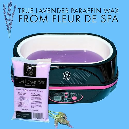 Miniatura 5 de FLEUR DE SPA Paquete de muestras de repuesto de cera de parafina de 1 libra, melocotón, lavanda, vainilla, romeromentaeucalipto y sin perfume