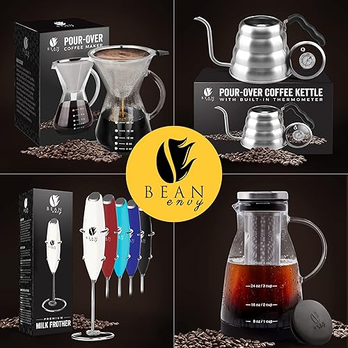 Miniatura 9 de Vaporizar eléctrico de mano Bean Envy para leche espumador perfecto para el mejor Latte se incluye soporte de acero inoxidable