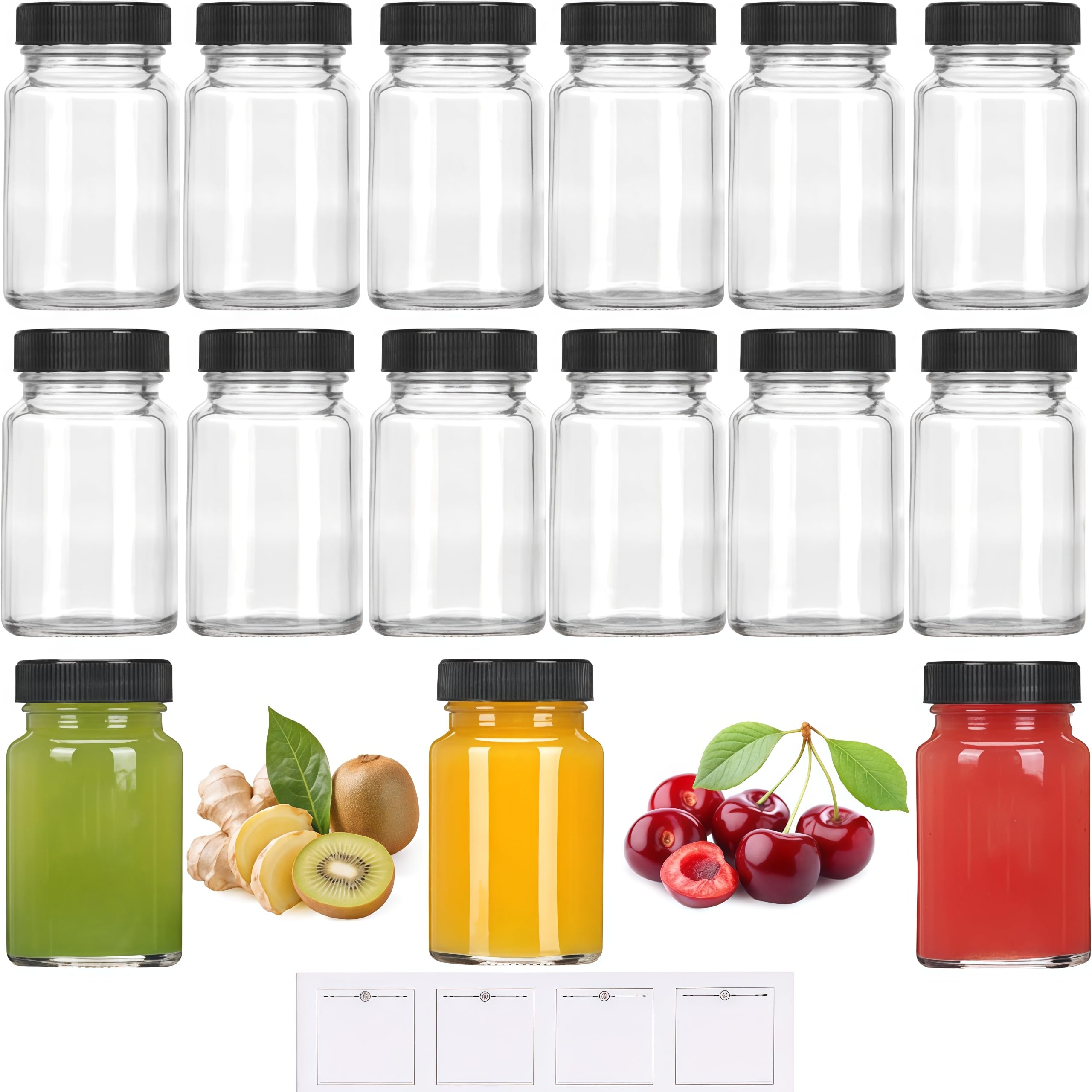 Petite Bouteille Shot De Jus Lot De 10 Petites Bouteilles à Shot De 60 Ml à Remplir Bouteille Shot Detox Verre