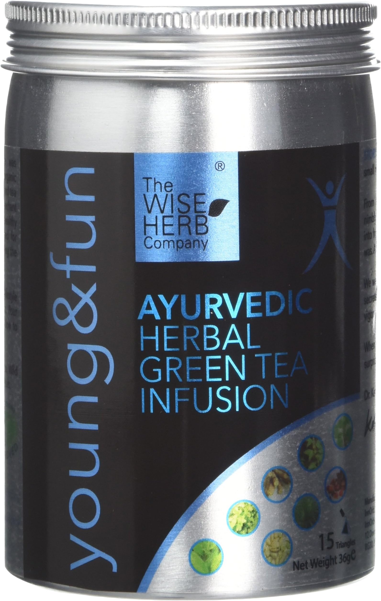 The Wise Herb Young and Fun Ayurvedic Infusion Tea in Aluminium Tin Pack, 5060195270812