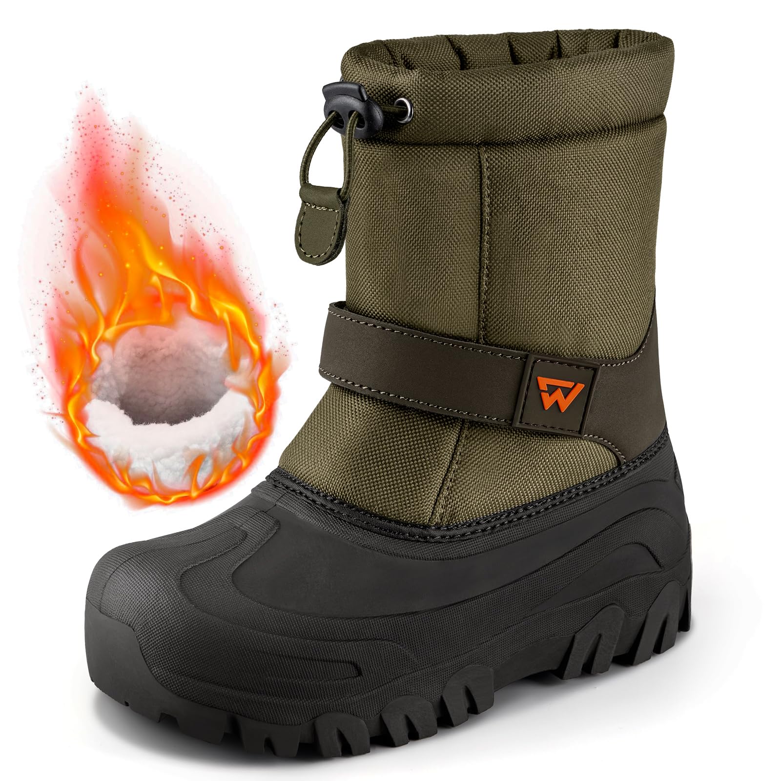 LACKWAR Kids Snow Boots Warm Waterproof Boys Winter Boots Non Slip Snow Shoes Outdoor Boys Girls Snow Boots