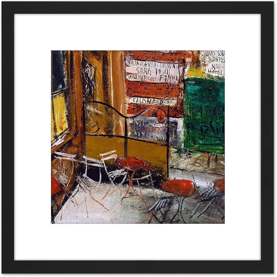 Amazon.co.jp: 佐伯祐三 カフェテラス ポスター付き 9 x 9インチ