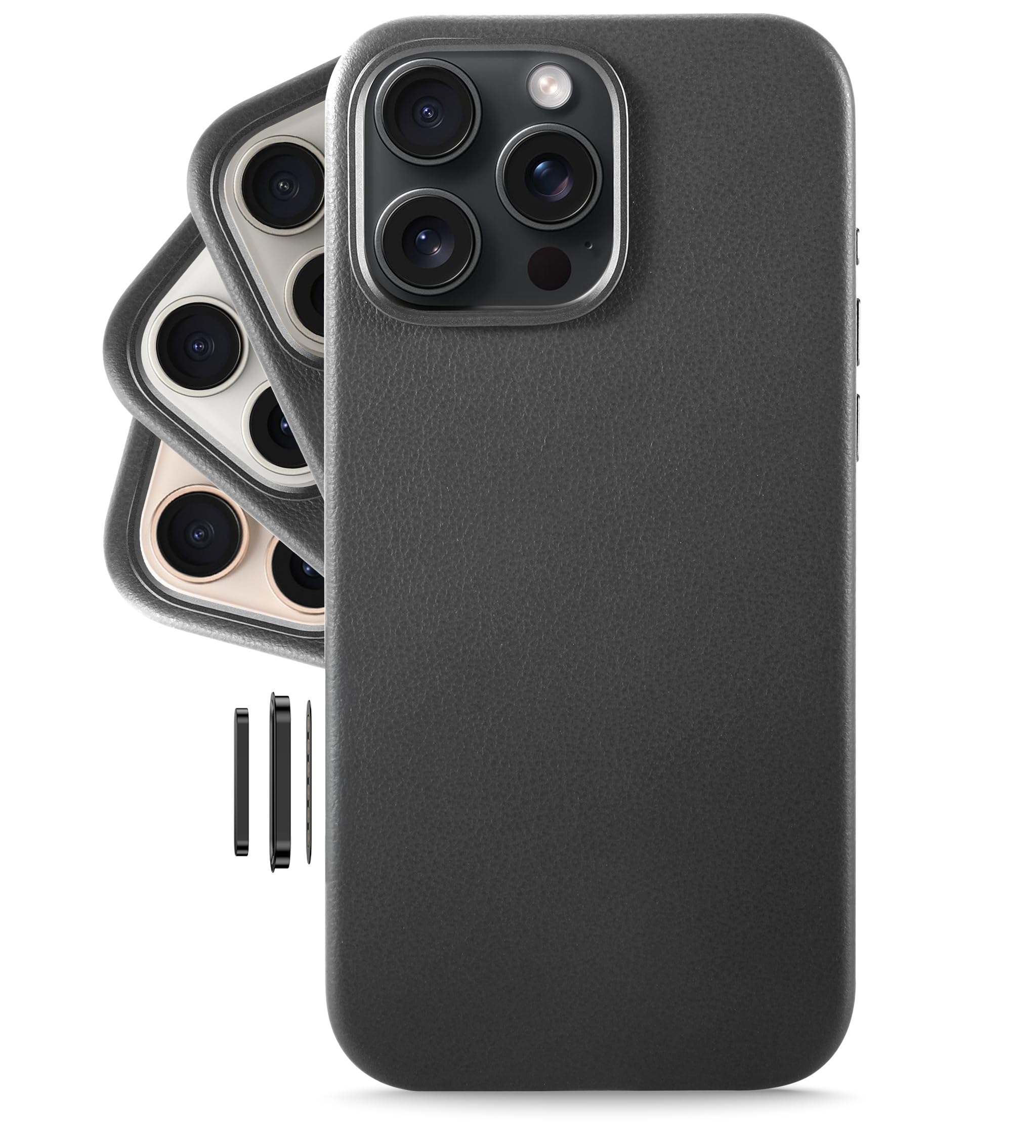 LONLI Classic - for iPhone 16 Pro Max Leather Case [Camera Control Button Coverage] - European Genuine Vele Leather Phone Case - Smoothen and Soften