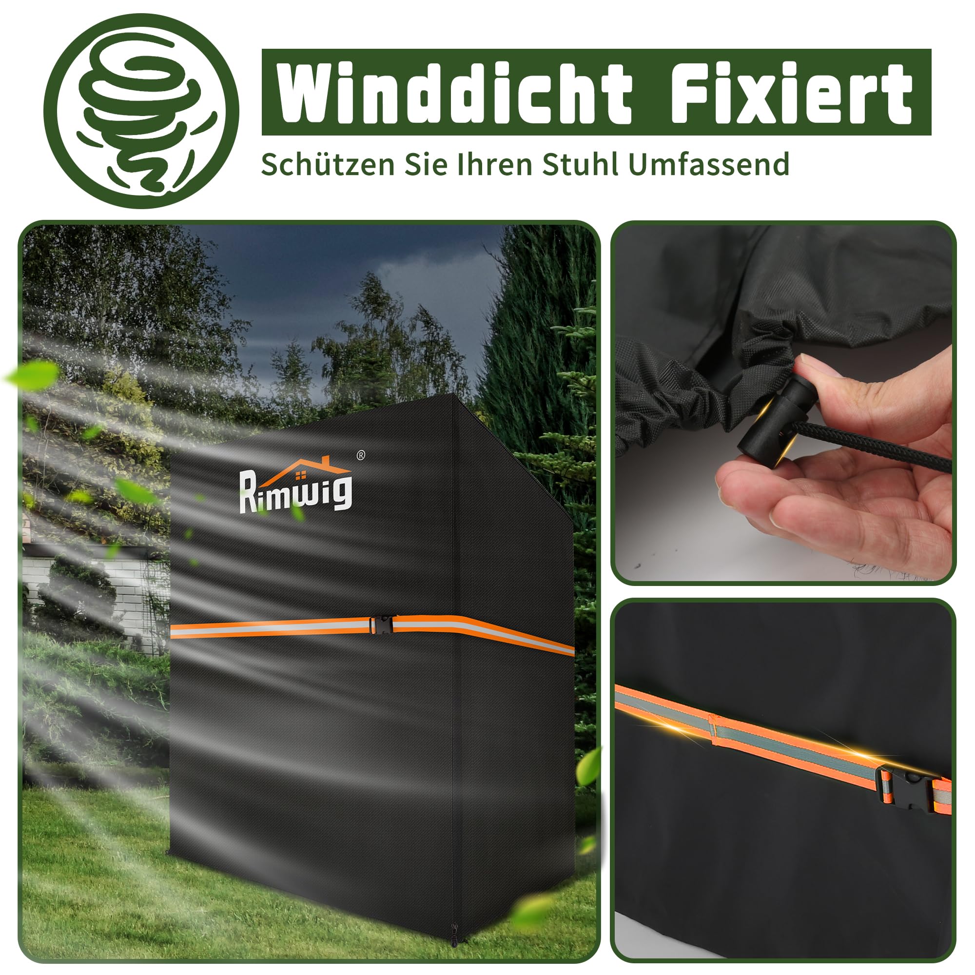 Strandkorb Schutzhülle Mit WinddichteSchnalle,135x105x175/140cm Strandkorbhülle Winterfest,600D Oxford Strandkorbabdeckung für 2 Sitzer Strandkörbe,Strandkorb Abdeckplane Wasserdicht