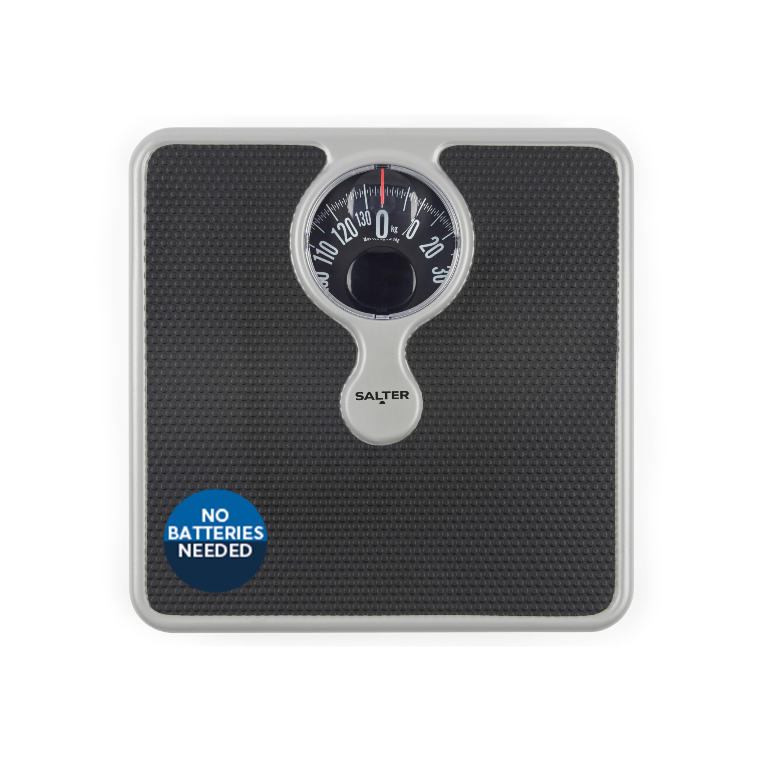 Salter 484 SBFEU16 mechaniczna waga łazienkowa 133 kg szkło powiększające srebrny czarny