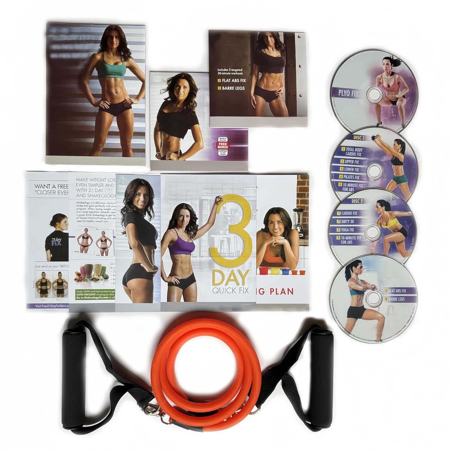 21 Day Fixs Workout Program Accessories Kit,Include Fitness 4 DVDs,Home Workout Planner Video Guide, Meal Plan and 30LB Rubber tensile band 21 Day Fixs Workout Program Accessories Kit,Include Fitness 4 DVDs,Home Workout Planner Video Guide, Meal Plan and 30LB Rubber tensile band