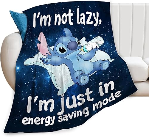 Manta de puntada para niños, bonita decoración de puntada de dibujos animados, regalos para niñas y niños, súper cálida, suave y ligera, manta de