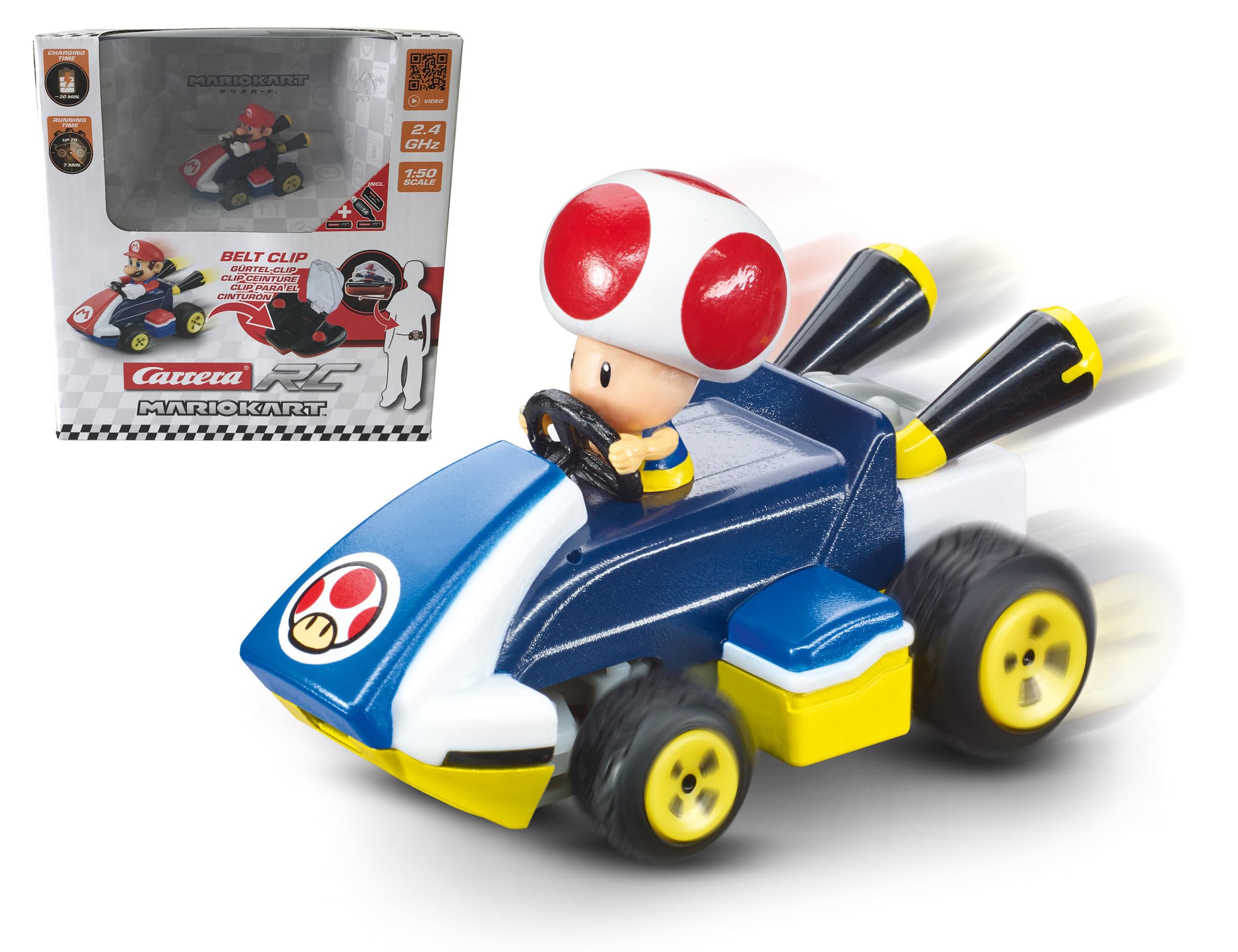 Carrera - 370430005P - 2,4GHz Mario Kart Mini RC, Toad (Paperbox)