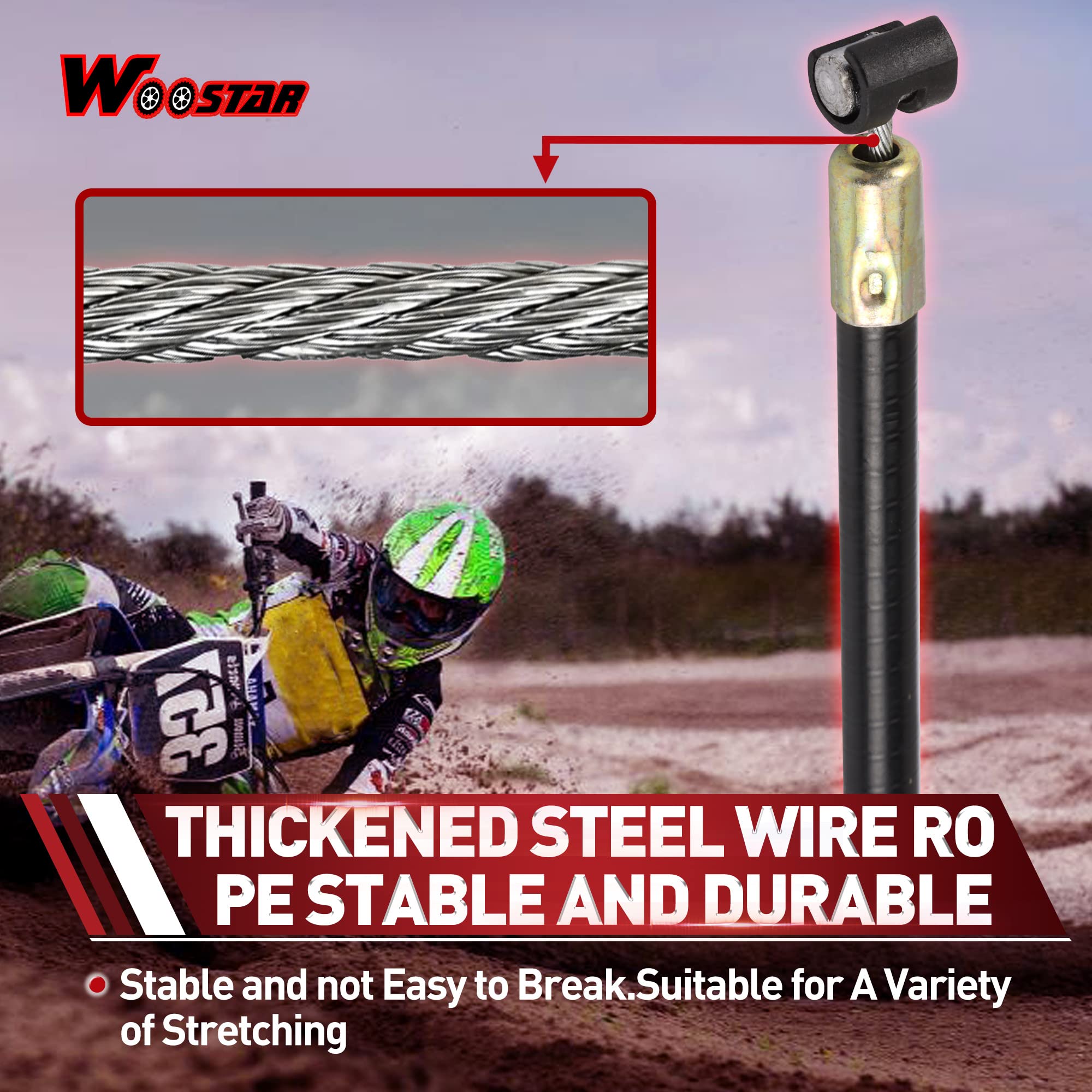 WOOSTAR 1220mm Cavo Frizione Sostituzione per 150cc 200cc Aria Raffreddamento ATV Quad