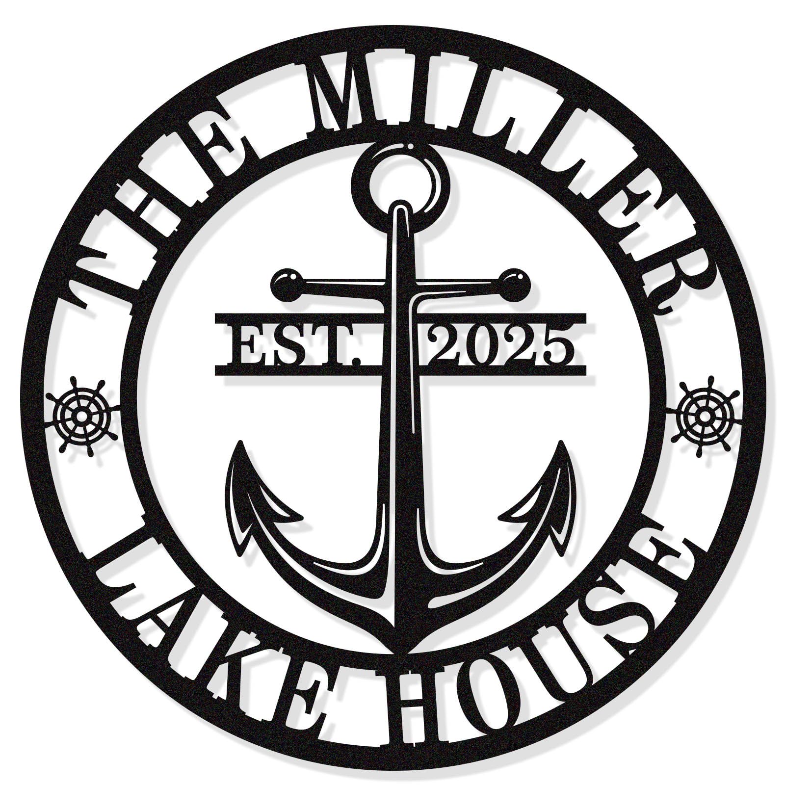 Personalized Metal Lake House Sign, Custom Metal Lake Signs for Outside, Lake Signs for Home Decor,Custom Metal Sign, Lake House Decor, Custom Outdoor