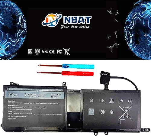 Batería 9NJM1 44T2R 546FF repuesto para laptop Dell Alienware 17 R4 R5 15 R3 R4 P31E P69F P31E001 P31E002 P69F001 P69F002 HF250 HF25D 01 D82 0 546FF