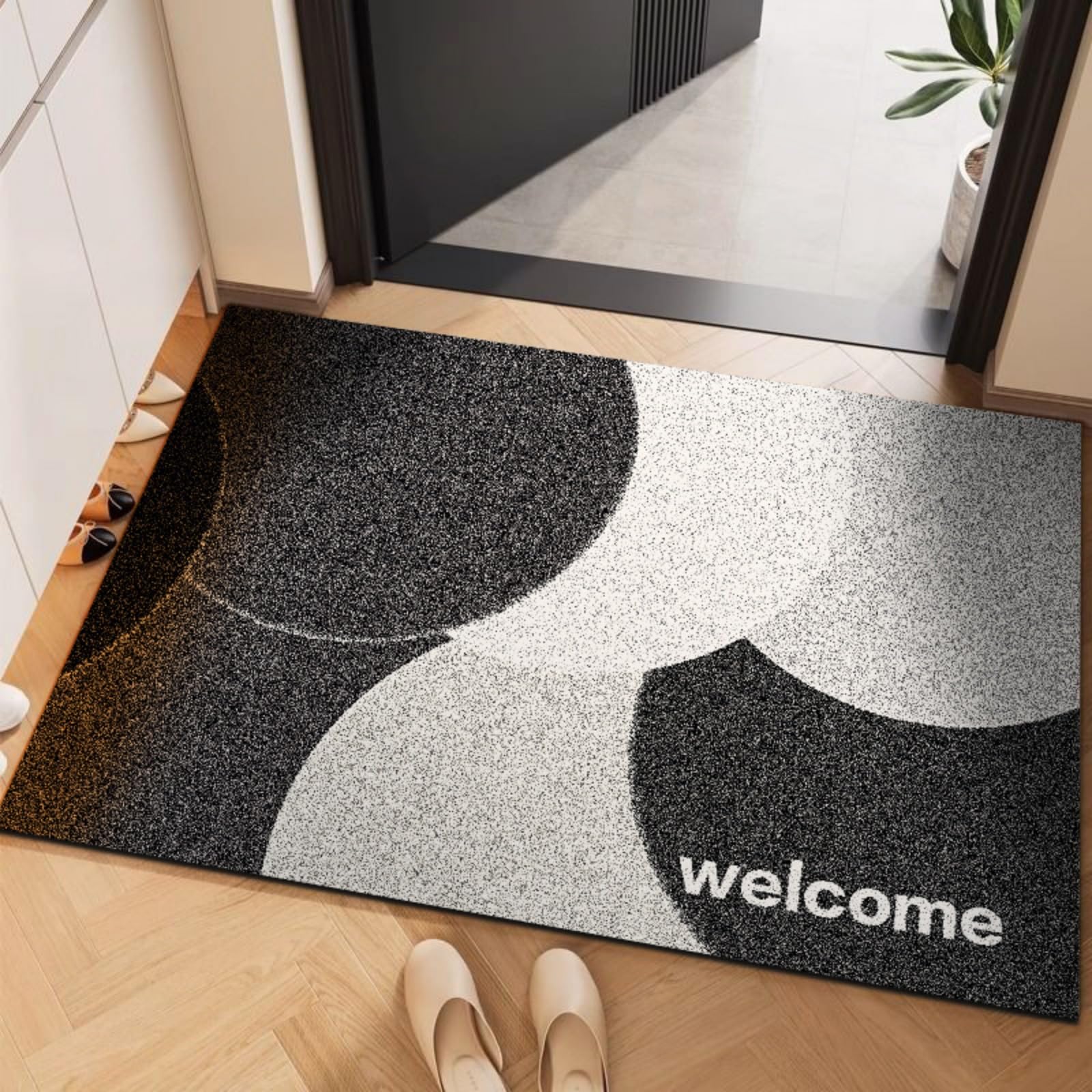 Tapis intérieur attrape-poussière antidérapant lavable en PVC