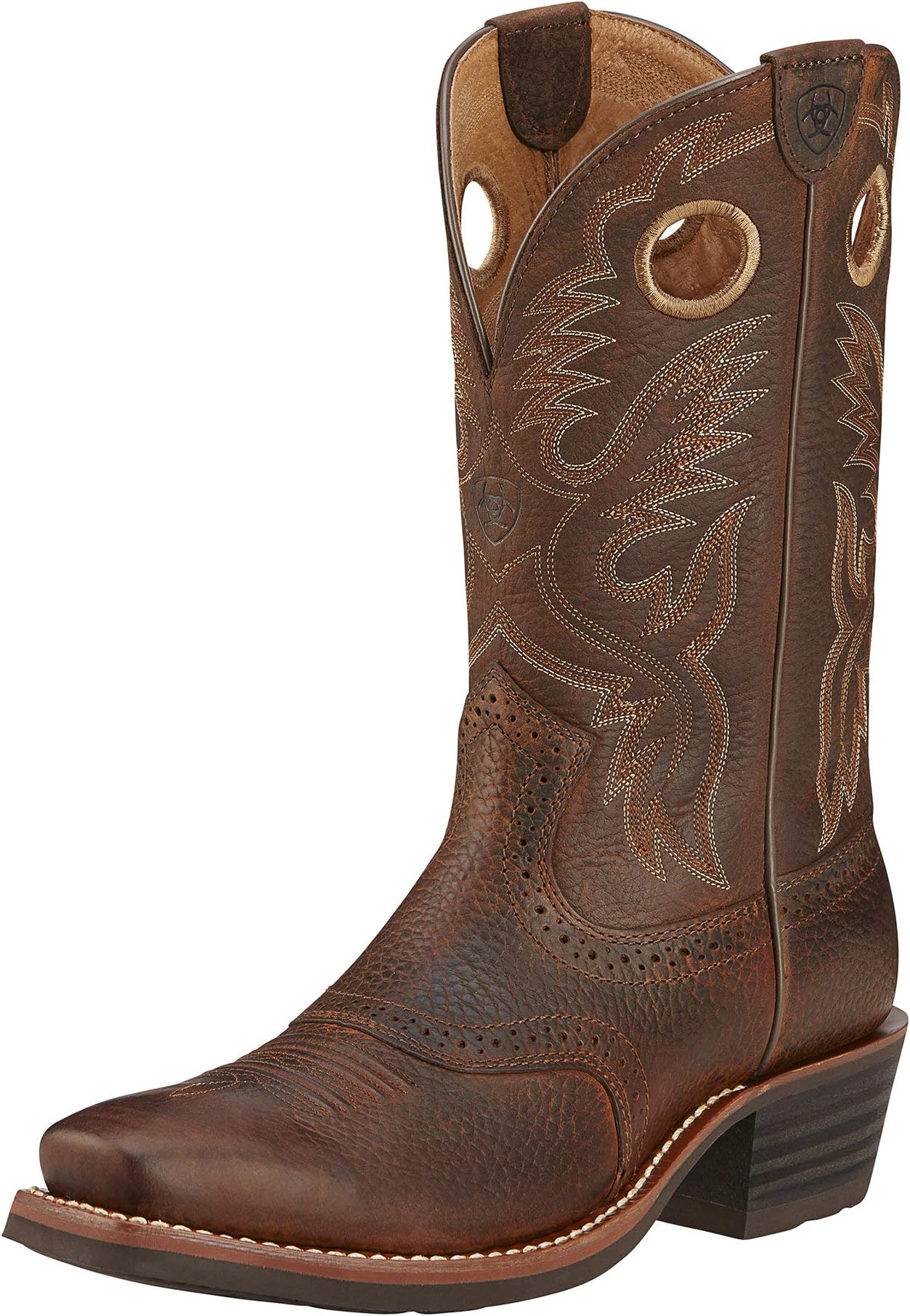 Heritage Roughstock Western Boot - Men's Square Toe Leather Work Boot