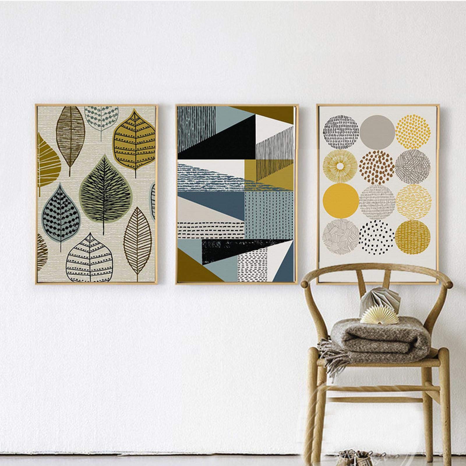 Affiche pour salon impression nordique abstrait géométrique triptyque - 8