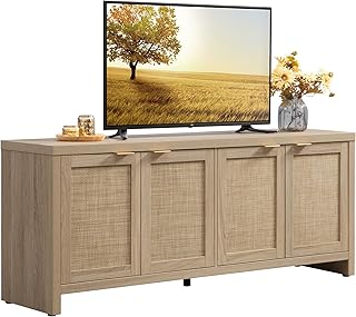SICOTAS TV Stand for Living Room Boho Entertainment Center for Bedroom w...