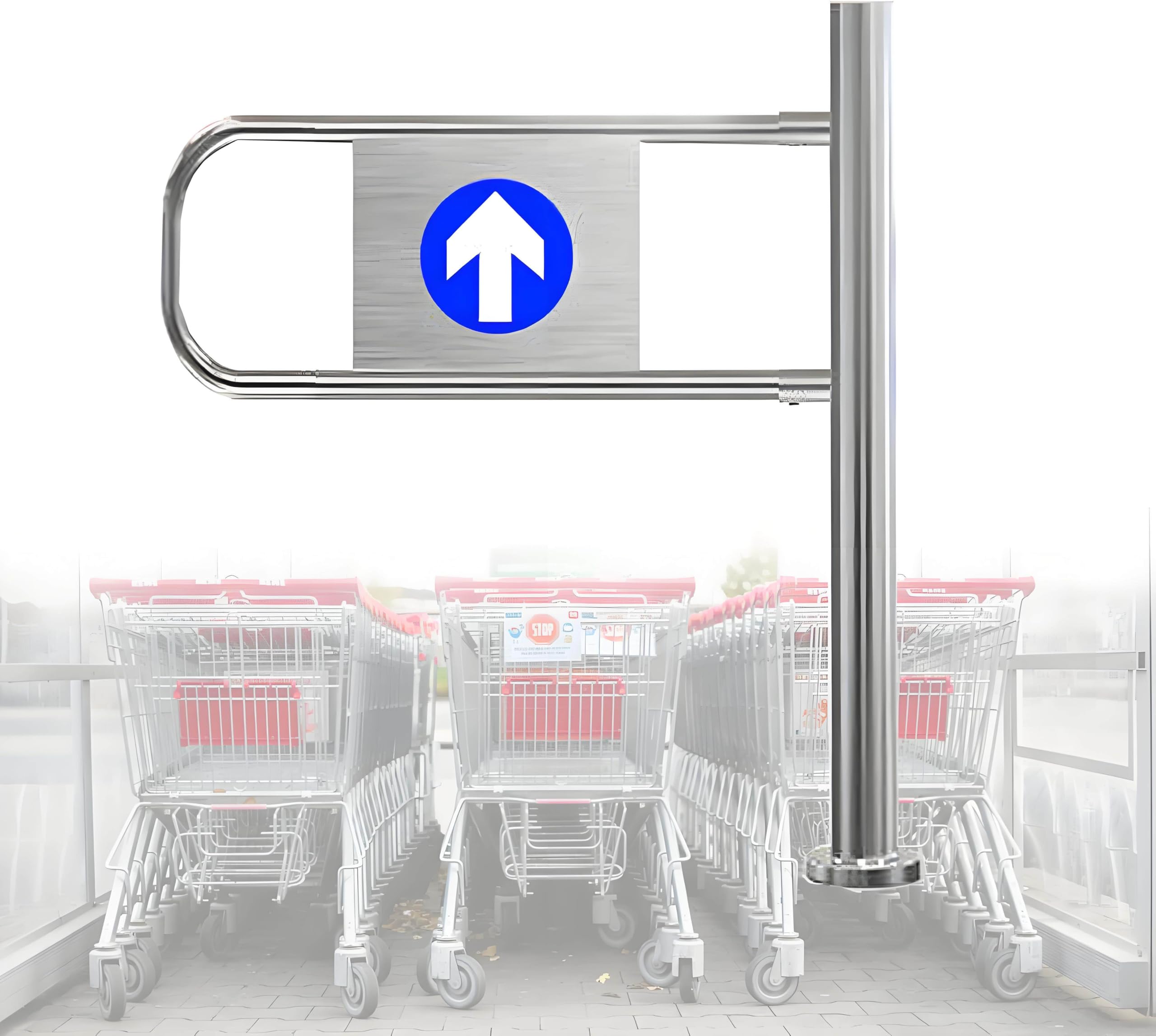 Aioneer Automatic Rebound Swing Gate - Durable 1-Way Spring Entrance Door For Supermarkets, Parks & Factories - Easy Installation-Right-100×100cm
