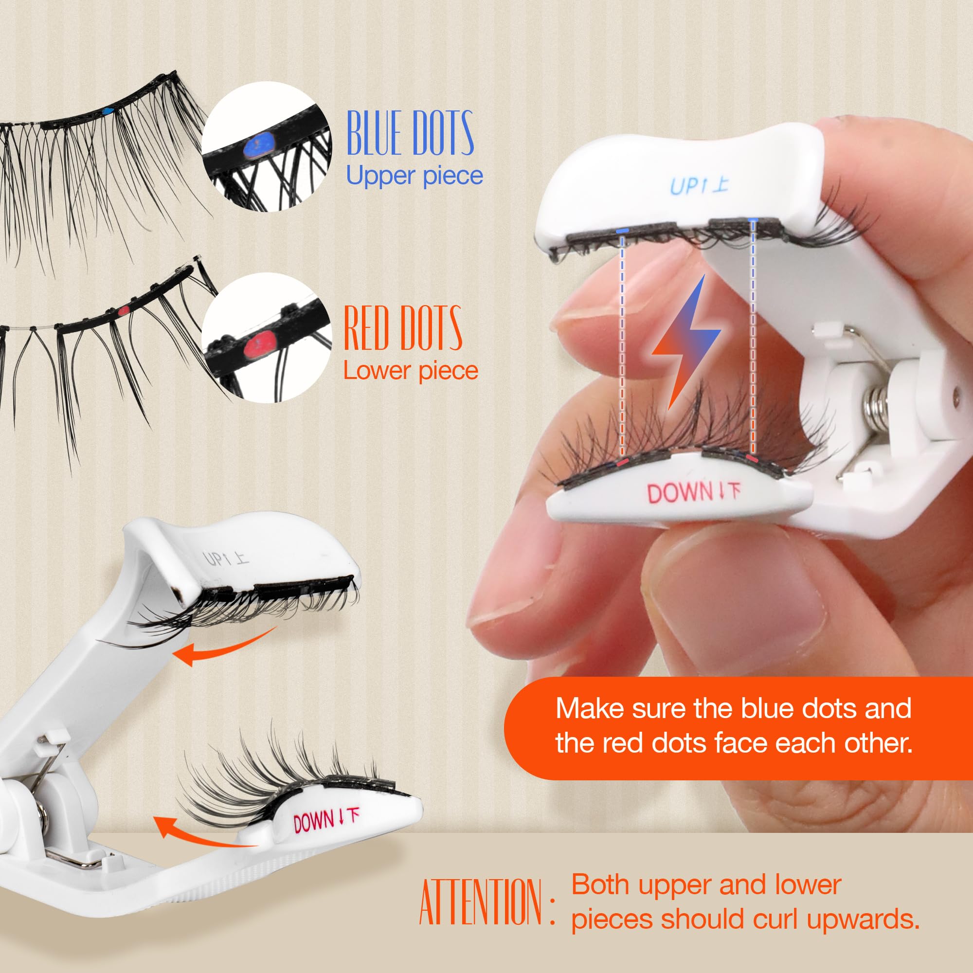 LASHVIEW Magnetische Wimpern mit Applikator, weiche magnetische Wimpern, natürlicher Look, bequem und sicher, einfach anzubringen, wiederverwendbar (XYT01)