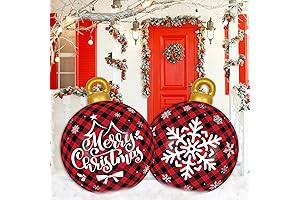 2Pcs Giant Holiballs Inflatable Christmas Ornaments