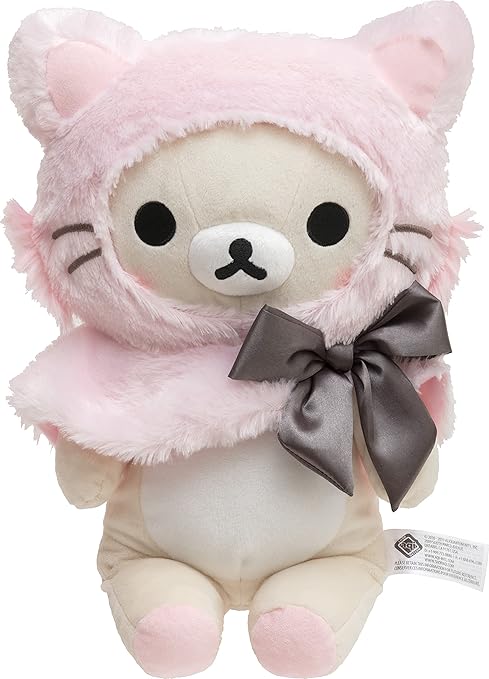 Amazon コリラックマ フード付きケープレット リラックマ サンエックス オリジナル ピンク ミディアム 13 5インチ おもちゃ おもちゃ