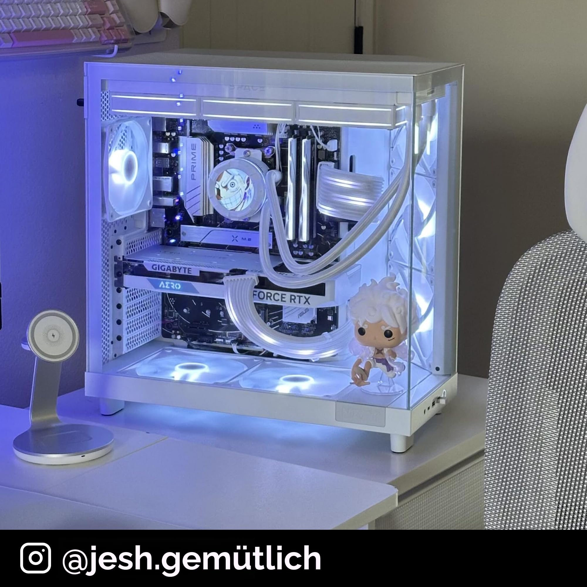 NZXT H6 Flow RGB Mid-Tower Gehäuse, 3x120mm RGB-Lüfter, Weiß