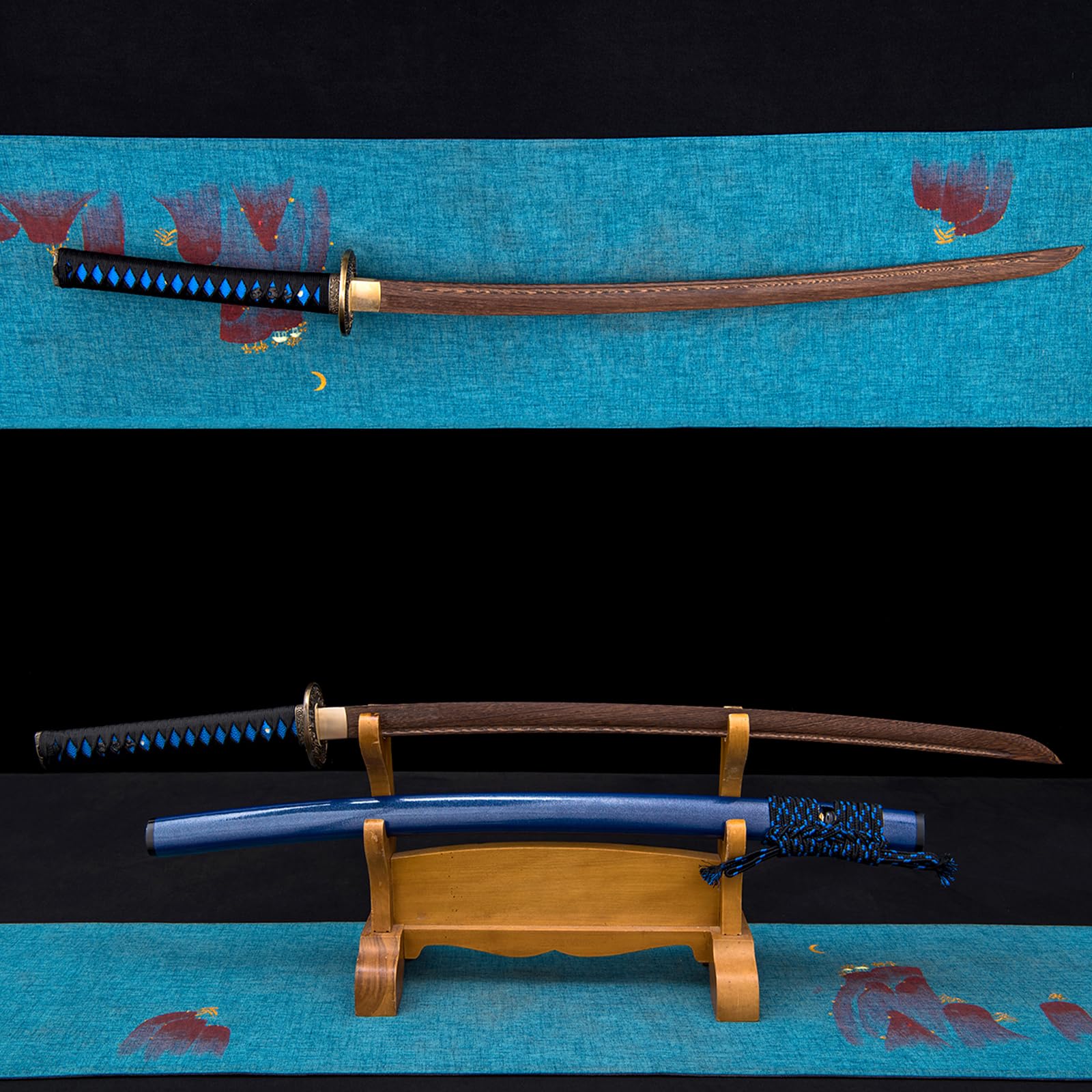 Katana en Bois de 103cm,épées de samouraï en Bois de Rose Naturel,bokken Fait à la Main pour la Pratique du Kendo,Cadeaux,décoration,Collection,Cosplay