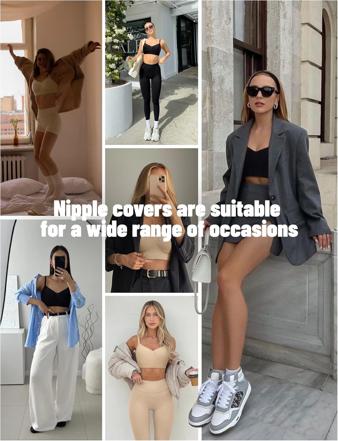 Bralettes for Women with Support Comfortable Bras No Underwire Seamless Everyday Bras Nude - Image 6