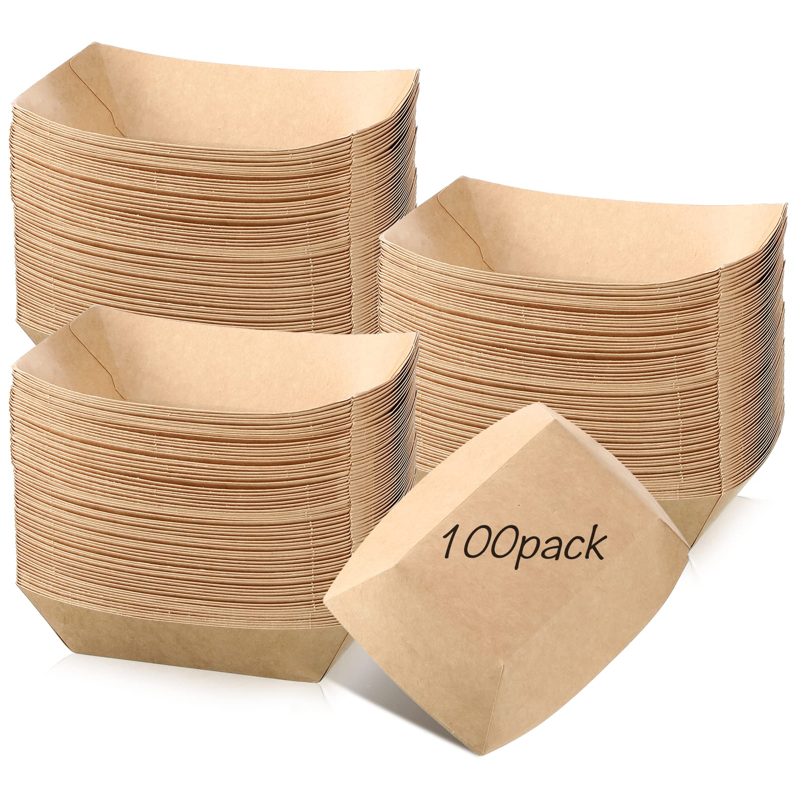 PerKoop 60 Pcs Disposable Food Boats 2 Lb Multicolor Paper - View #10