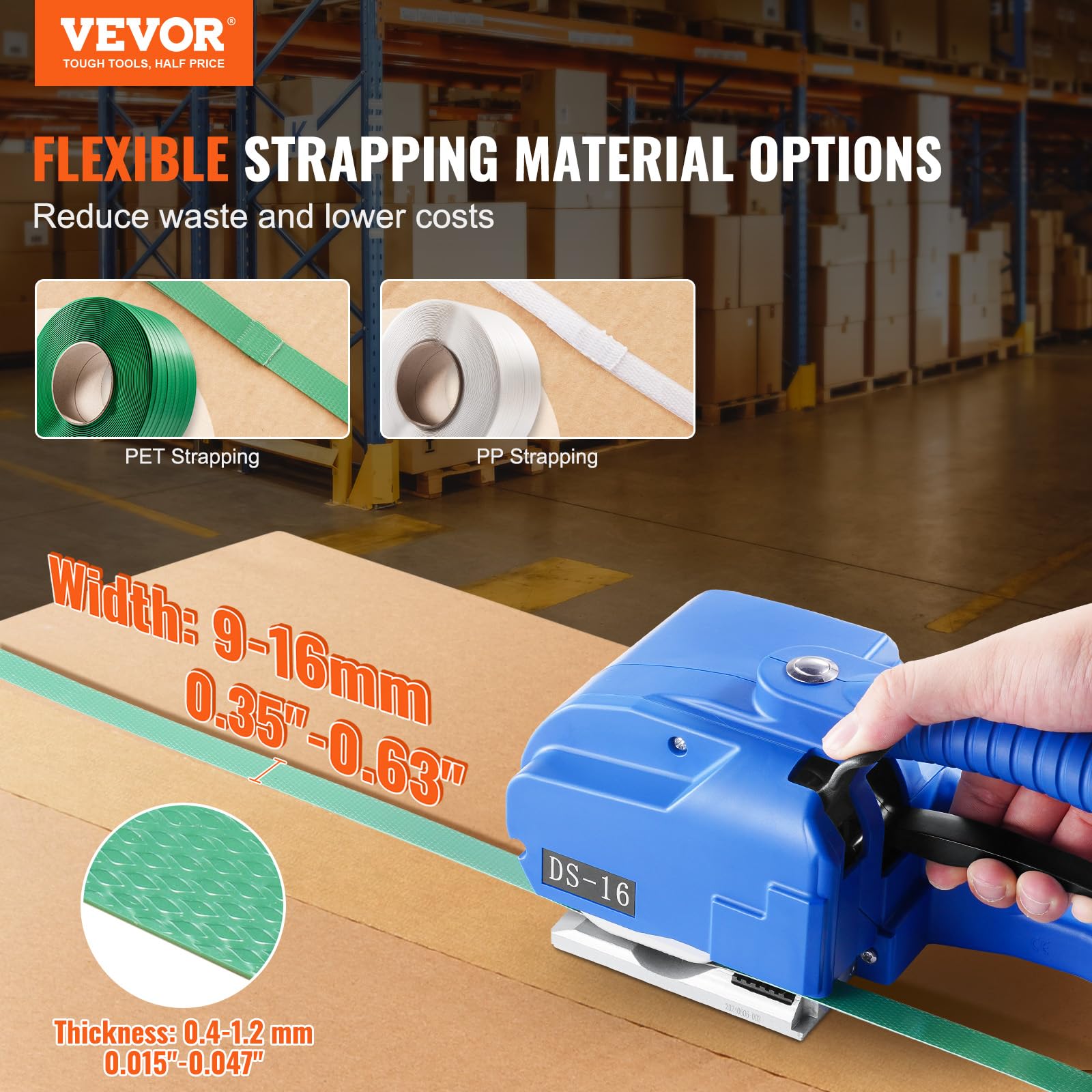 VEVOR Electric Strapping Machine, for 0.35