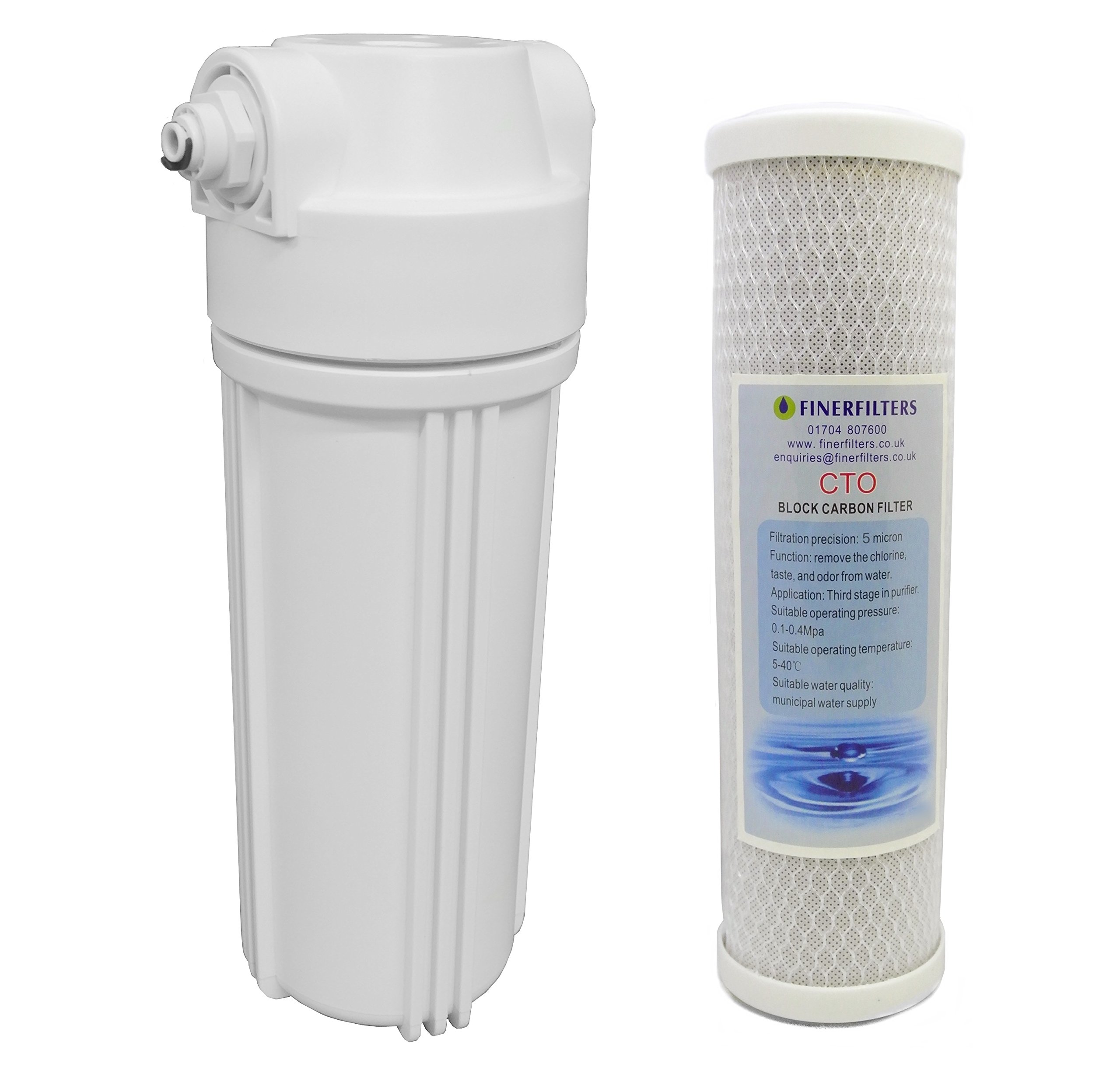 Buy 10" Standard White Filter Housing with ½” Female Ports (Fittings