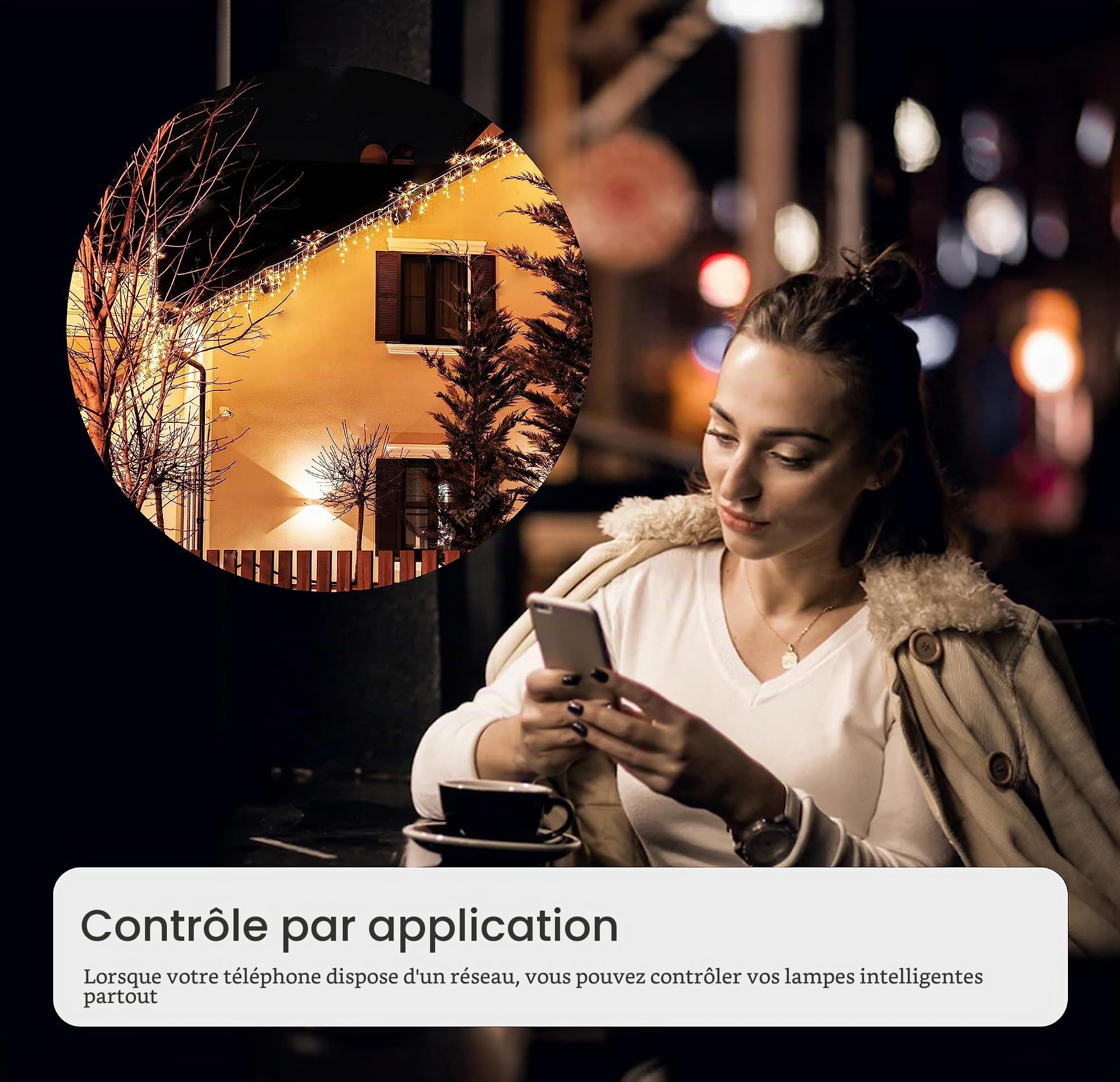 Prise Connectée Alexa extérieure IP44 Compatible avec Amazon Alexa et Google home, Smart life APP, 16A, Prise Étanche IP44,3680W - 4 Packs