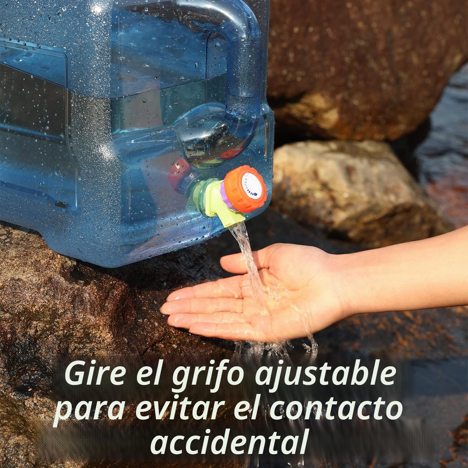 5-22L bidón de Agua con grifos, depósito de Agua con Grifo, contenedor de Agua para Camping, contenedor de Agua para Cocina, RV, Furgoneta, camión, Camping, Escuela
