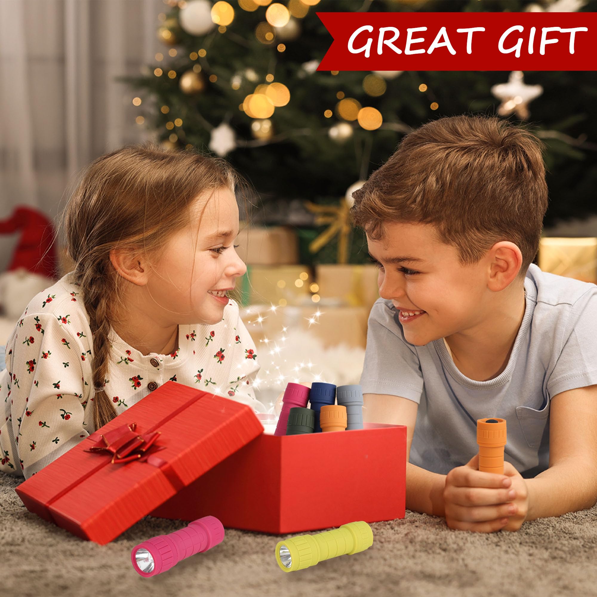 6er-Pack Professionelle Mini-Taschenlampen, superhelle 100 Lumen LED-Taschenlampen für Kinder, mit 18 AAA-Trockenbatterien im Lieferumfang enthalten