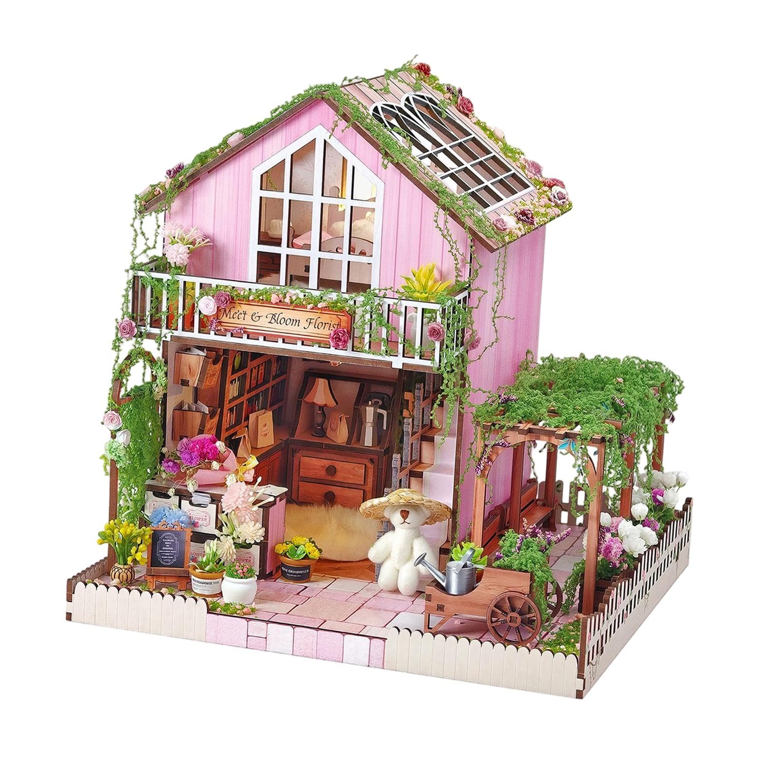 Kit in Miniatura Fai da Te per Casa delle Bambole, con Mobili, Hobby Fai da Te, Lavori in Legno, Giocattoli, Decorazione da Scrivania, Mini