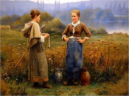 The Meeting by Daniel Ridgway Knight Accent Tile Mural Kitchen Bathroom Wall Backsplash Behind Stove Range Sink Splashback One Tile 8"x6" Ceramic,