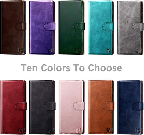 Miniatura 10 de SUANPOT Funda de piel tipo cartera para Samsung Galaxy S10+S10 Plus 6.4 (no compatible con S10, S10e) con bloqueo RFID, tarjetero y tarjetero con