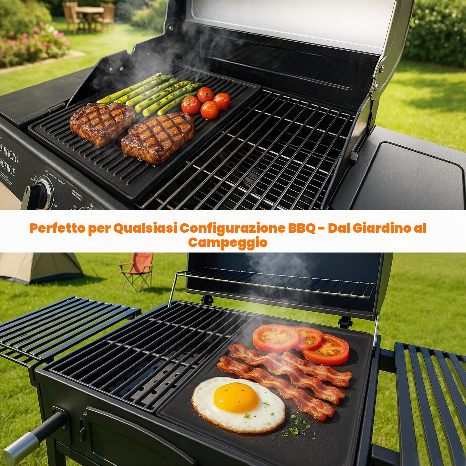 Denmay Griglia grill universale per barbecue a gas Taino Pro/Red serie 4 e 6, 41,5 x 31 cm, in ghisa per serie Burnhard Fred