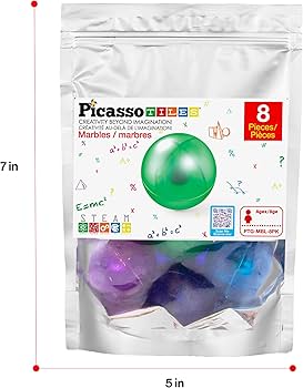 Amazon.com: PicassoTiles 8pc Marbles for Magnetic Block