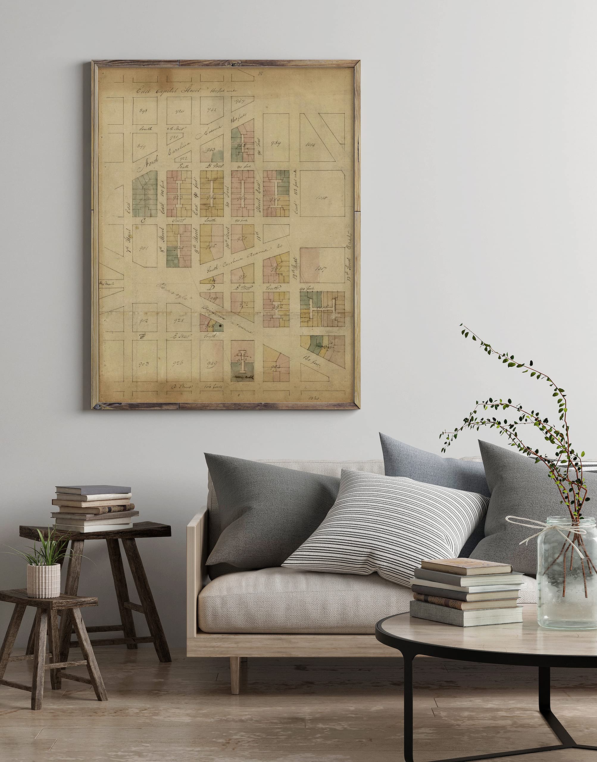 INFINITE PHOTOGRAPHS 1794 Map| 5th Plan, from 7th East to 13th Street and G Street South to East Capitol Street