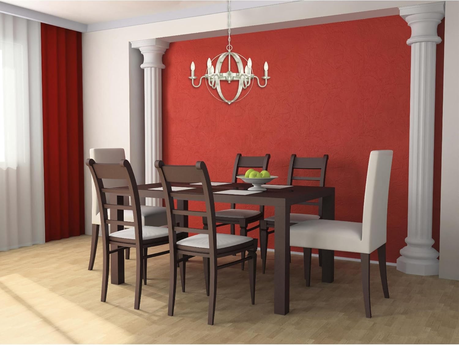 Hоlіdау Dеаlѕ 🛒 Westinghouse Lighting 6303100 Brixton Six-Light Indoor Chandelier, Brushed Nickel Finish,