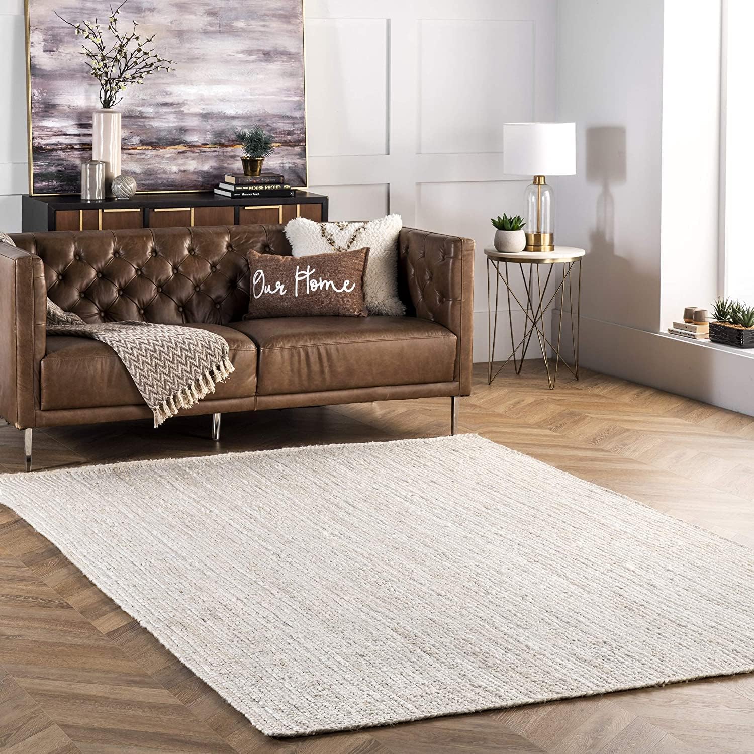 Grey Shaggy Rug - Soft & Cozy Bedroom Living Room -6