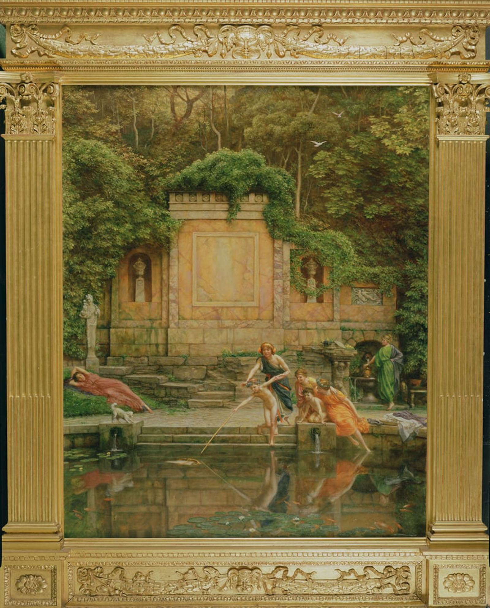 ARTXLXXBN Famous Painting Art Wall Decor Abstract Art Picture Unbekanntes Bild by Edward Poynter Animal Pictures for Home Decor 60x90cm