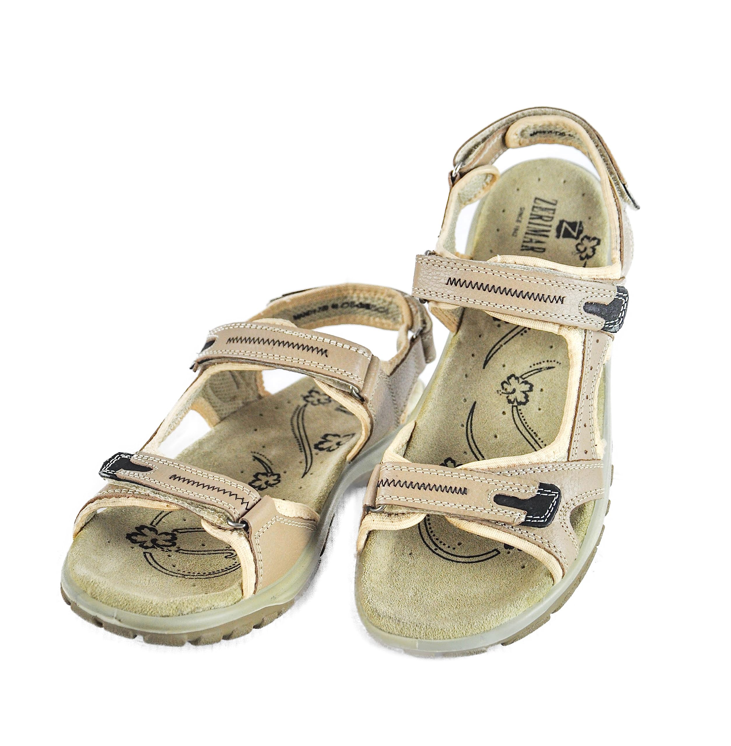 Zerimar Sandalen Damen Sommer - Damen Sportsandalen mit Hochwertigen und Bequemen Wandersandalen - Handgefertigte Outdoor Damen Sandalen - Verstellbare Riemen und Klettverschluss für Perfekten Sitz.