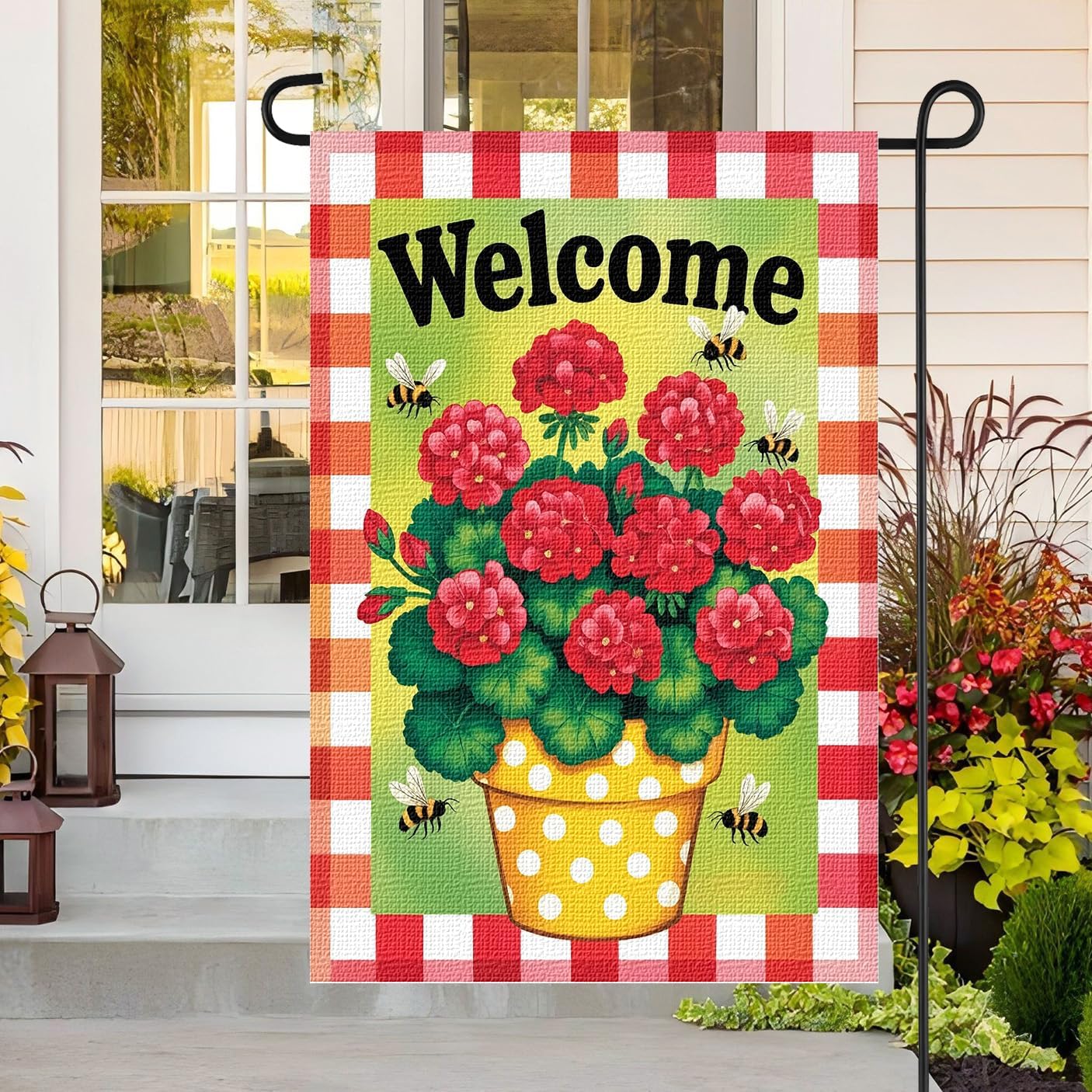 Amazon.com : Flower Garden Flag for Outside, Vertical Double Sided ...