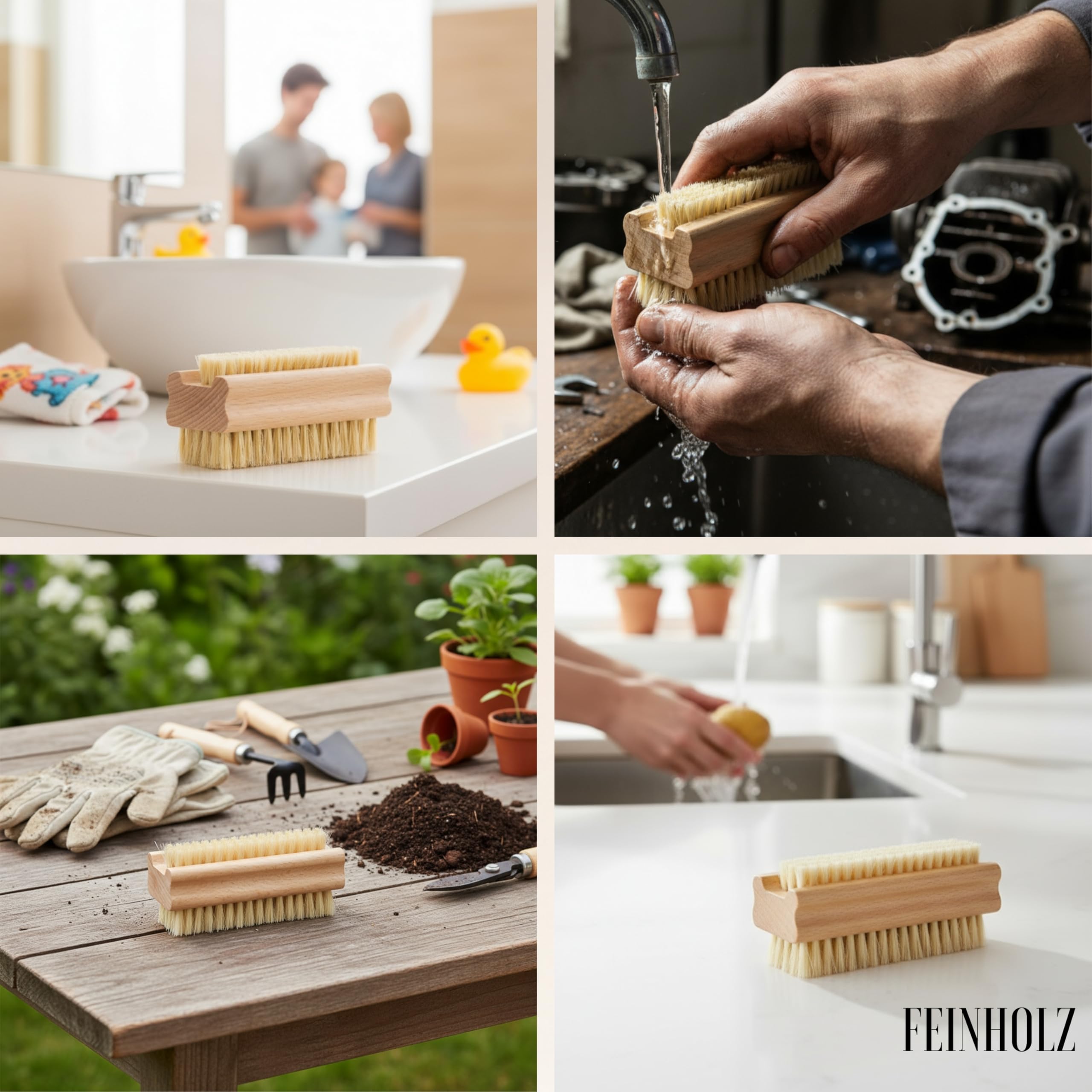 Spazzola per unghie mani (3 pezzi) • per una perfetta igiene e pulizia • spazzolino unghie bambini • Spazzole da Bagno • spazzolino unghie mani • spazzole unghie • spazzolina unghie manicure