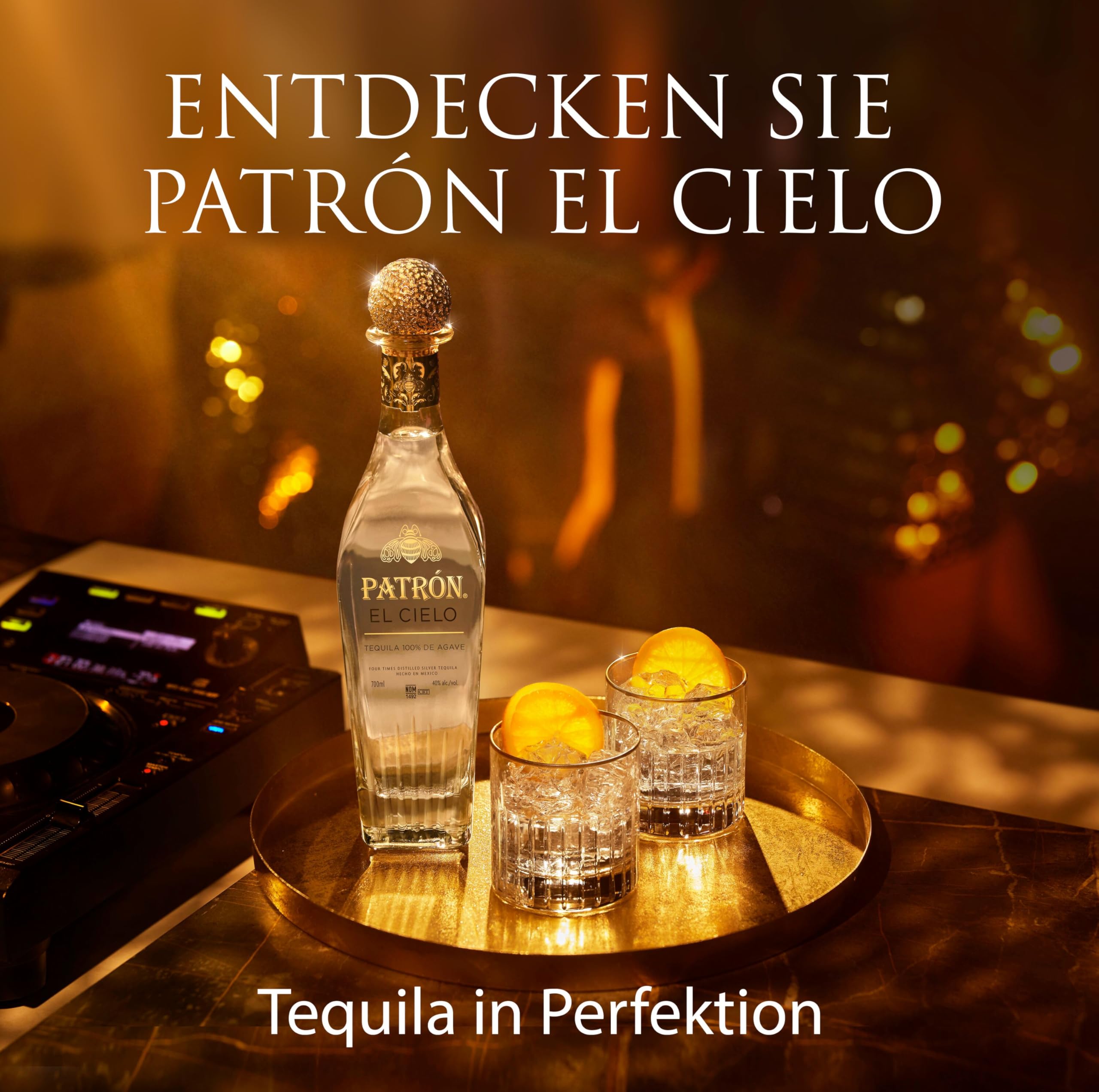 PATRON EL CIELO Tequila Silver Premium, alcool prodotto da agave blu Weber al 100% e lavorato a mano in piccoli lotti in Messico, 40% ABV, 70cL / 700mL