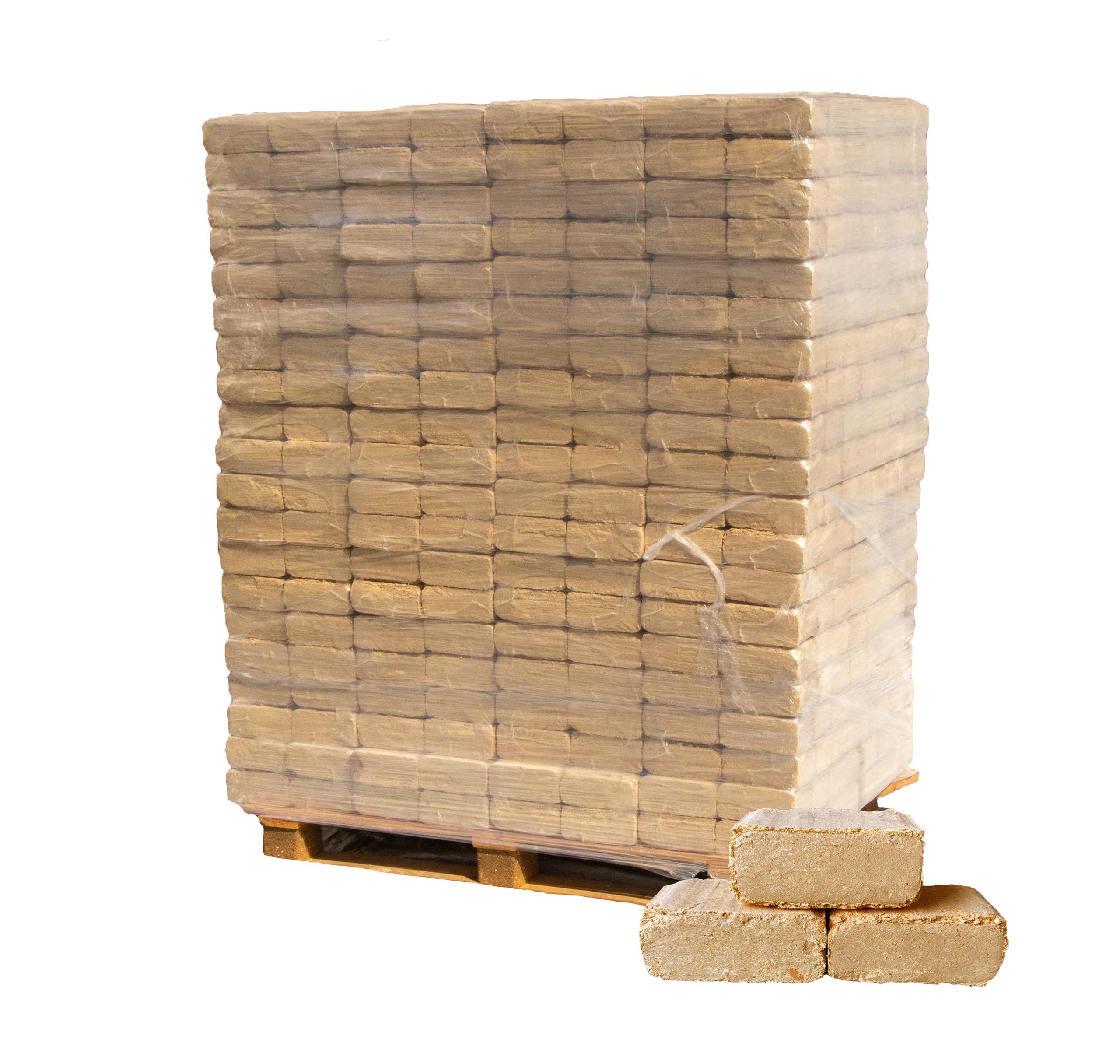 Holzhandel Lau Nadelholz RUF-Form Holzbriketts Weichholz 1.000 kg (100 x 10 kg) 1 Palette
