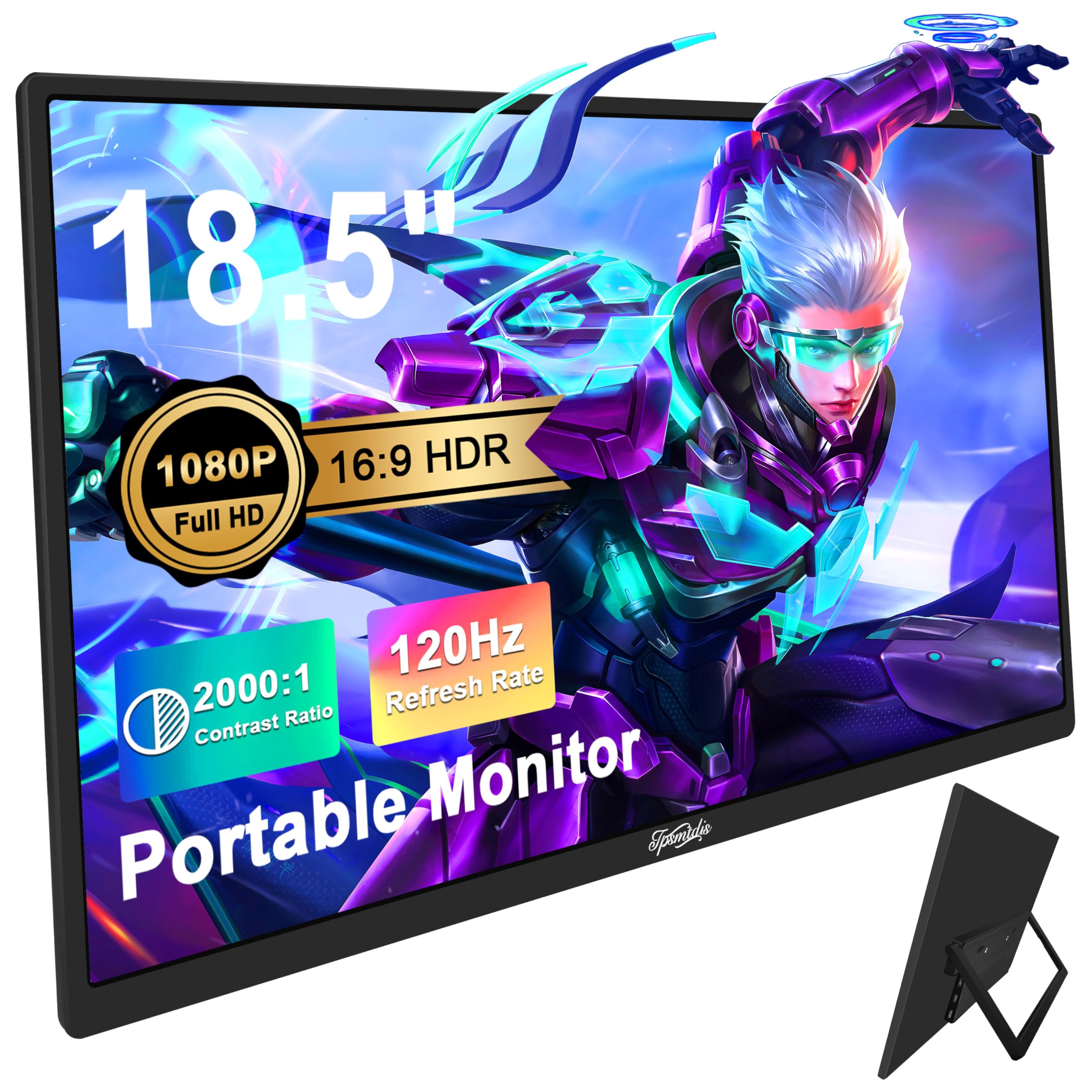 monitor portatile gaming 18,5 pollici 120hz 300 nits